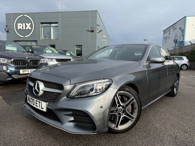 2020 MERCEDES-BENZ C-CLASS 2.0 C300d AMG Line Edition (Premium) Saloon 4dr Diesel G-Tronic+ Euro 6-1 OWNER FROM NEW FINISHED IN SELENITE GREY WITH BLACK LEATHER UPHOLSTERY-REVERSE CAMERA-ACTIVE PARK ASSIST-BLUETOOTH-CRUISE CONTROL-SATNAV-DAB RADIO-HEATED FRONT SEATS-ELECTRIC FOLDING MIRRORS-AUTOMATIC HIGH BEAM CONTROL-DYNAMIC LED HEADLIGHTS-AMBIENT LIGHTING-KEYLESS START-DUAL ZONE CLIMATE CONTROL