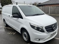 USED 2021 70 MERCEDES-BENZ VITO 1.7 110 CDI Progressive Panel Van 5dr Diesel Manual FWD L2 Euro 6 (s/s) (LWB) (102 ps) This 2021 Mercedes Benz Vito 110 CDI Progressive LWB is a standout example, having been owned by just one careful keeper since new. This long wheelbase panel van is powered by an efficient 1.7 litre Euro 6 diesel engine, ensuring compliance with modern emissions standards. The Progressive trim level offers a well appointed interior and practical features designed for everyday use, making it a reliable choice for any business. With an impressive cargo volume of 6000 litres.