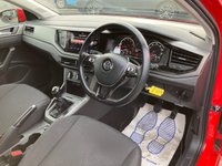 USED 2019 19 VOLKSWAGEN POLO Red 1.0 EVO SE Euro 6 hatchback, 78,903 miles, ULEZ compliant, 5-Speed manual, Air Conditioning, Bluetooth, 15in alloys, multifunction wheel. This 2019 Volkswagen Polo EVO SE is a superb example of a well maintained and cared for vehicle.  This stylish hatchback is powered by an efficient 1.0 litre petrol engine, meeting Euro 6 emissions standards.  It comes equipped with practical features such as halogen clear headlights with automatic activation and separate daytime running lights, a Composition Media system offering Bluetooth connectivity, and manual air conditioning to keep you comfortable.  The Volkswagen Polo EVO SE stands out
