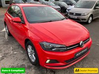 USED 2019 19 VOLKSWAGEN POLO Red 1.0 EVO SE Euro 6 hatchback, 78,903 miles, ULEZ compliant, 5-Speed manual, Air Conditioning, Bluetooth, 15in alloys, multifunction wheel. This 2019 Volkswagen Polo EVO SE is a superb example of a well maintained and cared for vehicle.  This stylish hatchback is powered by an efficient 1.0 litre petrol engine, meeting Euro 6 emissions standards.  It comes equipped with practical features such as halogen clear headlights with automatic activation and separate daytime running lights, a Composition Media system offering Bluetooth connectivity, and manual air conditioning to keep you comfortable.  The Volkswagen Polo EVO SE stands out