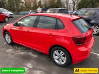 USED 2019 19 VOLKSWAGEN POLO Red 1.0 EVO SE Euro 6 hatchback, 78,903 miles, ULEZ compliant, 5-Speed manual, Air Conditioning, Bluetooth, 15in alloys, multifunction wheel. This 2019 Volkswagen Polo EVO SE is a superb example of a well maintained and cared for vehicle.  This stylish hatchback is powered by an efficient 1.0 litre petrol engine, meeting Euro 6 emissions standards.  It comes equipped with practical features such as halogen clear headlights with automatic activation and separate daytime running lights, a Composition Media system offering Bluetooth connectivity, and manual air conditioning to keep you comfortable.  The Volkswagen Polo EVO SE stands out