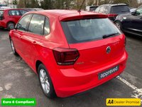 USED 2019 19 VOLKSWAGEN POLO Red 1.0 EVO SE Euro 6 hatchback, 78,903 miles, ULEZ compliant, 5-Speed manual, Air Conditioning, Bluetooth, 15in alloys, multifunction wheel. This 2019 Volkswagen Polo EVO SE is a superb example of a well maintained and cared for vehicle.  This stylish hatchback is powered by an efficient 1.0 litre petrol engine, meeting Euro 6 emissions standards.  It comes equipped with practical features such as halogen clear headlights with automatic activation and separate daytime running lights, a Composition Media system offering Bluetooth connectivity, and manual air conditioning to keep you comfortable.  The Volkswagen Polo EVO SE stands out
