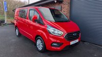 USED 2022 22 FORD TRANSIT CUSTOM 2.0 300 EcoBlue Limited Crew Van Double Cab 5dr Diesel Manual L1 H1 Euro 6 (s/s) (6 Seat) (170 ps) *** ONE OWNER - SAT NAV - 6 SEATS - AIR CON - HEATED SEATS ***