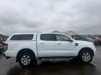 USED 2023 23 FORD RANGER 2.0 EcoBlue Limited Pickup Double Cab 4dr Diesel Auto 4WD Euro 6 (s/s) (170 ps) A REAL BEAUTY, JUST ARRIVED AND FINISHED IN HUGELY POPULAR WHITE PAINT+JUST 1 OWNER FROM NEW+DIESEL+AUTOMATIC+4 WHEEL DRIVE+ULEZ COMPLIANT+HARD TOP+LOAD LINER+TOW BAR+FULL LEATHER INTERIOR+PARK ASSIST+AIR CONDITIONING+ALLOY WHEELS+FULL RANGE OF FINANCE OPTIONS AVAILABLE+CALL TODAY TO ARRANGE A VIEWING+READY TO DRIVE AWAY TODAY!!!!!!!!!!!!!!!!!!!!!!!