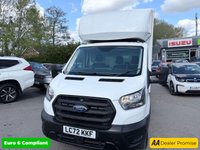 USED 2022 72 FORD TRANSIT White 2.0 EcoBlue Euro 6 Luton van L4, 72,450 miles, ULEZ compliant, 6-Speed manual, Bluetooth, DAB, Electric tail lift. Final price plus VAT @ 20%! This 2022 Ford Transit 2.0 350 EcoBlue Leader FWD L4 Euro 6 (s/s) 2dr is a standout example, having been owned by only one person since new. This reliable diesel van boasts a 2.0 litre EcoBlue engine and meets Euro 6 emission standards. It comes with a 3 month warranty for your peace of mind, and a full 12 months MOT will be provided upon purchase, ensuring its roadworthiness. Notable features include an Extra Heavy Duty Alternator, a 4.2in Monochrome TFT screen with the advanced SYNC 4 system a