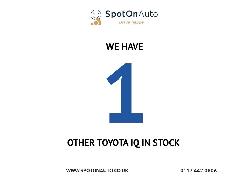 USED 2012 62 TOYOTA IQ 1.0 VVT-i 2 Hatchback 3dr Petrol Manual Euro 5 (68 ps) FULL HISTORY+HIGH SPECS