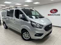 USED 2018 68 FORD TRANSIT CUSTOM 2.0 320 EcoBlue Limited Crew Van Double Cab 5dr Diesel Manual L2 H1 Euro 6 (6 Seat) (130 ps) 