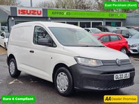 USED 2022 22 VOLKSWAGEN CADDY White 2.0 TDI Euro 6 panel van, 67,800 miles, ULEZ compliant, 6-speed manual, A/C, Bluetooth, Cruise, Rear sensors. Final price plus VAT @ 20%! This 2022 Volkswagen Caddy Commerce SWB presents an exceptional ownership proposition, having had only one owner from new. This practical 2.0 TDI C20 Commerce van is a Euro 6 compliant model, ensuring efficient operation. It comes with a full service history, with the last service completed at 57247 miles on 2025-01-09. For your peace of mind, a 12 month MOT will be provided upon purchase, and the vehicle is covered by a 3 month warranty. Notable features include separate daytime running lights