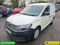 USED 2022 22 VOLKSWAGEN CADDY White 2.0 TDI Euro 6 panel van, 67,800 miles, ULEZ compliant, 6-speed manual, A/C, Bluetooth, Cruise, Rear sensors. Final price plus VAT @ 20%! This 2022 Volkswagen Caddy Commerce SWB presents an exceptional ownership proposition, having had only one owner from new. This practical 2.0 TDI C20 Commerce van is a Euro 6 compliant model, ensuring efficient operation. It comes with a full service history, with the last service completed at 57247 miles on 2025-01-09. For your peace of mind, a 12 month MOT will be provided upon purchase, and the vehicle is covered by a 3 month warranty. Notable features include separate daytime running lights