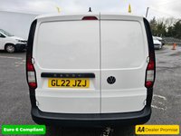 USED 2022 22 VOLKSWAGEN CADDY White 2.0 TDI Euro 6 panel van, 67,800 miles, ULEZ compliant, 6-speed manual, A/C, Bluetooth, Cruise, Rear sensors. Final price plus VAT @ 20%! This 2022 Volkswagen Caddy Commerce SWB presents an exceptional ownership proposition, having had only one owner from new. This practical 2.0 TDI C20 Commerce van is a Euro 6 compliant model, ensuring efficient operation. It comes with a full service history, with the last service completed at 57247 miles on 2025-01-09. For your peace of mind, a 12 month MOT will be provided upon purchase, and the vehicle is covered by a 3 month warranty. Notable features include separate daytime running lights