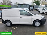 USED 2022 22 VOLKSWAGEN CADDY White 2.0 TDI Euro 6 panel van, 67,800 miles, ULEZ compliant, 6-speed manual, A/C, Bluetooth, Cruise, Rear sensors. Final price plus VAT @ 20%! This 2022 Volkswagen Caddy Commerce SWB presents an exceptional ownership proposition, having had only one owner from new. This practical 2.0 TDI C20 Commerce van is a Euro 6 compliant model, ensuring efficient operation. It comes with a full service history, with the last service completed at 57247 miles on 2025-01-09. For your peace of mind, a 12 month MOT will be provided upon purchase, and the vehicle is covered by a 3 month warranty. Notable features include separate daytime running lights