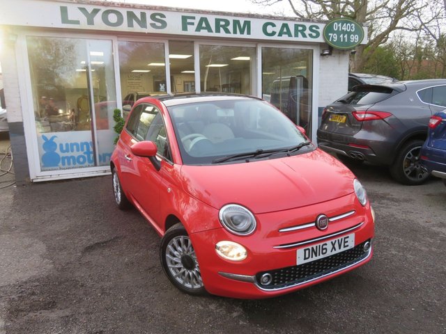 2016 16 Fiat 500 1.2 Lounge Hatchback 3dr Petrol Manual Euro 6 (s/s) (69 bhp)