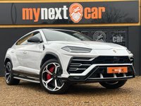 USED 2018 18 LAMBORGHINI URUS 4.0 V8 BiTurbo SUV 5dr Petrol Auto 4WD Euro 6 (650 ps) 1 YEAR LAMBORGHINI WARRANTY + FULL LAMBORGHINI SERVICE HISTORY + 4 SEATER + BIANCO MONOCERUS WITH NERO LEATHER AND RED STITCHING + MASSIVE SPEC + PANORAMIC ROOF + BANG OLUFSEN 3D SOUND SYSTEM + HEADS UP DISPLAY + 360 CAMERA + OFF ROAD MODES + ELECTRIC MEMORY SEATS + 22" NATH DIAMOND CUT ALLOYS + CARBON CERAMIC BRAKES WITH RED CALIPERS + ALCANTARA DOORCARDS AND ROOF LINING + HPI CLEAR + 2 KEYS