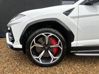 USED 2018 18 LAMBORGHINI URUS 4.0 V8 BiTurbo SUV 5dr Petrol Auto 4WD Euro 6 (650 ps) 1 YEAR LAMBORGHINI WARRANTY + FULL LAMBORGHINI SERVICE HISTORY + 4 SEATER + BIANCO MONOCERUS WITH NERO LEATHER AND RED STITCHING + MASSIVE SPEC + PANORAMIC ROOF + BANG OLUFSEN 3D SOUND SYSTEM + HEADS UP DISPLAY + 360 CAMERA + OFF ROAD MODES + ELECTRIC MEMORY SEATS + 22" NATH DIAMOND CUT ALLOYS + CARBON CERAMIC BRAKES WITH RED CALIPERS + ALCANTARA DOORCARDS AND ROOF LINING + HPI CLEAR + 2 KEYS