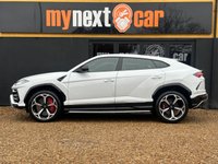 USED 2018 18 LAMBORGHINI URUS 4.0 V8 BiTurbo SUV 5dr Petrol Auto 4WD Euro 6 (650 ps) 1 YEAR LAMBORGHINI WARRANTY + FULL LAMBORGHINI SERVICE HISTORY + 4 SEATER + BIANCO MONOCERUS WITH NERO LEATHER AND RED STITCHING + MASSIVE SPEC + PANORAMIC ROOF + BANG OLUFSEN 3D SOUND SYSTEM + HEADS UP DISPLAY + 360 CAMERA + OFF ROAD MODES + ELECTRIC MEMORY SEATS + 22" NATH DIAMOND CUT ALLOYS + CARBON CERAMIC BRAKES WITH RED CALIPERS + ALCANTARA DOORCARDS AND ROOF LINING + HPI CLEAR + 2 KEYS