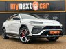 USED 2018 18 LAMBORGHINI URUS 4.0 V8 BiTurbo SUV 5dr Petrol Auto 4WD Euro 6 (650 ps) 1 YEAR LAMBORGHINI WARRANTY + FULL LAMBORGHINI SERVICE HISTORY + 4 SEATER + BIANCO MONOCERUS WITH NERO LEATHER AND RED STITCHING + MASSIVE SPEC + PANORAMIC ROOF + BANG OLUFSEN 3D SOUND SYSTEM + HEADS UP DISPLAY + 360 CAMERA + OFF ROAD MODES + ELECTRIC MEMORY SEATS + 22" NATH DIAMOND CUT ALLOYS + CARBON CERAMIC BRAKES WITH RED CALIPERS + ALCANTARA DOORCARDS AND ROOF LINING + HPI CLEAR + 2 KEYS