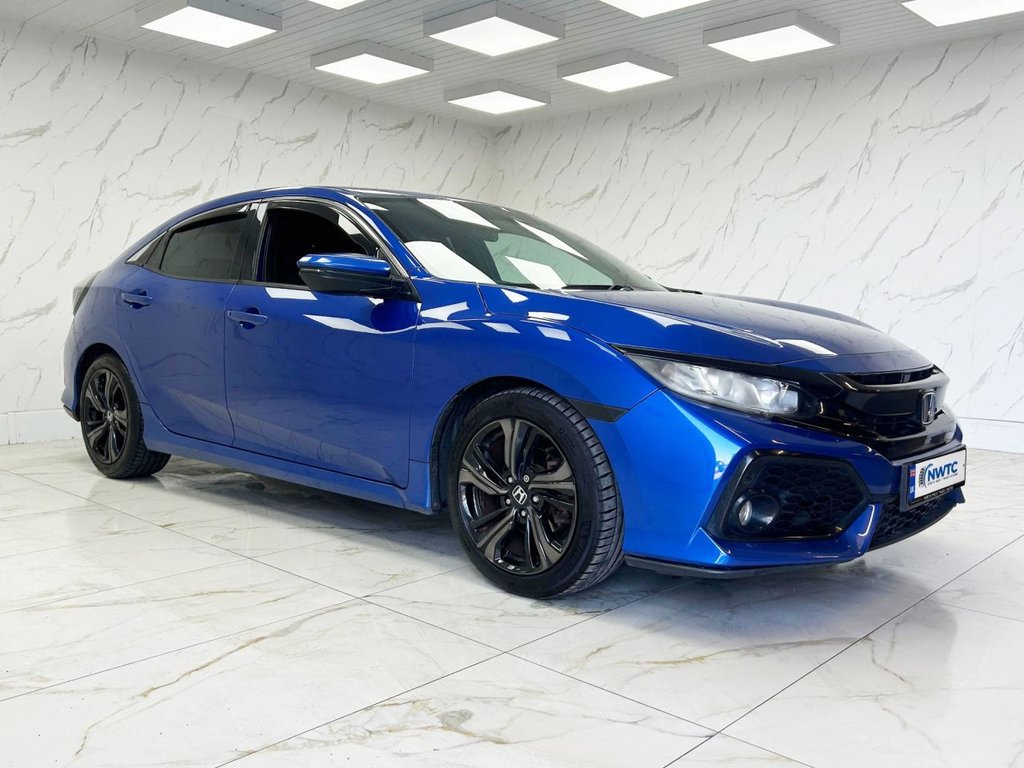 Blue 2017 Honda Civic Hatchback Front-wheel drive Automatic