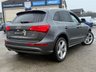USED 2014 64 AUDI Q5 2.0 TDI S line Plus SUV 5dr Diesel S Tronic quattro Euro 5 (s/s) (177 ps) Finished in DAYTONA GREY MET with contrasting FULL BLACK HEATED LEATHER trim. This handsome looking SUV is a great all rounder. It's one the most popular in the 4x4 class. Features include Sat Nav, Full Black Heated Leather, Pan Roof, Park Sensors, DAB, Tinted Windows, Power Rear Boot, B/Tooth, Cruise Control, Run Lights and much more. Audi Dealer serviced at 39316 miles, 49603 miles, 59201 miles and on arrival at 117309 miles.