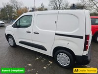 USED 2020 70 CITROEN BERLINGO White 1.5 BlueHDi Euro 6 panel van, 83,121 miles, ULEZ compliant, 5-Speed manual, Bluetooth, DAB Radio and much more! Final price plus VAT @ 20%! This 2020 Citroen Berlingo is a superb example, having had only one owner since new. This practical 5 door MPV, a 1.5 BlueHDi 650 X M SWB Euro 6 model, is powered by an efficient 1.5 litre diesel engine and boasts a Euro 6 emission class. For your peace of mind, the MOT is valid until September 2026 and it comes with a 3 month warranty. Notable features include height adjustable halogen headlights with automatic activation, and a DAB digital radio complete with Bluetooth handsfree connectivity a