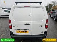 USED 2020 70 CITROEN BERLINGO White 1.5 BlueHDi Euro 6 panel van, 83,121 miles, ULEZ compliant, 5-Speed manual, Bluetooth, DAB Radio and much more! Final price plus VAT @ 20%! This 2020 Citroen Berlingo is a superb example, having had only one owner since new. This practical 5 door MPV, a 1.5 BlueHDi 650 X M SWB Euro 6 model, is powered by an efficient 1.5 litre diesel engine and boasts a Euro 6 emission class. For your peace of mind, the MOT is valid until September 2026 and it comes with a 3 month warranty. Notable features include height adjustable halogen headlights with automatic activation, and a DAB digital radio complete with Bluetooth handsfree connectivity a