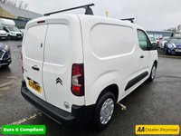 USED 2020 70 CITROEN BERLINGO White 1.5 BlueHDi Euro 6 panel van, 83,121 miles, ULEZ compliant, 5-Speed manual, Bluetooth, DAB Radio and much more! Final price plus VAT @ 20%! This 2020 Citroen Berlingo is a superb example, having had only one owner since new. This practical 5 door MPV, a 1.5 BlueHDi 650 X M SWB Euro 6 model, is powered by an efficient 1.5 litre diesel engine and boasts a Euro 6 emission class. For your peace of mind, the MOT is valid until September 2026 and it comes with a 3 month warranty. Notable features include height adjustable halogen headlights with automatic activation, and a DAB digital radio complete with Bluetooth handsfree connectivity a