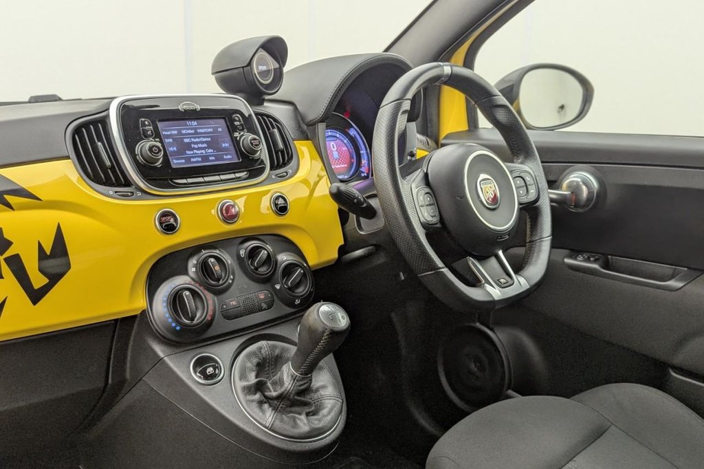 USED 2016 ABARTH 595 1.4 T-Jet Hatchback 3dr Petrol Manual Euro 6 (145 ps) Bluetooth, 17" Alloys, Air Con