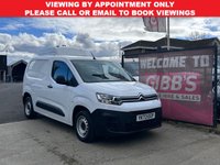 USED 2023 73 CITROEN BERLINGO 1.5 BlueHDi 650 Enterprise Edition M Panel Van 5dr Diesel Manual SWB Euro 6 (s/s) (100 ps) CARPLAY/AIRCON/TOUCHSCREEN/SATNAV