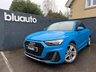 USED 2019 19 AUDI A1 1.0 TFSI 30 S line Sportback 5dr Petrol S Tronic Euro 6 (s/s) (116 ps) Dual Zone Climate control A/C, Part leather S-Line embossed interior, Apple Carplay, Android Auto, Adaptive Cruise control, Heated front seats, Bang & Olufsen Sound, Bluetooth, Voice control, Drive modes, Power folding heated wingmirrors, DAB radio, Auto Wipers, Auto Lights, LED daytime running lights, Front and Rear parking sensors, LED headlights, Lane assist, USB Input.