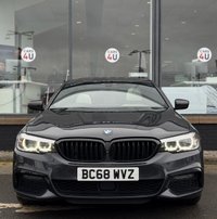 USED 2018 68 BMW 5 SERIES 2.0 520d M Sport Saloon 4dr Diesel Auto xDrive Euro 6 (s/s) (190 ps) THIS CAR COMES WITH 6 MONTHS WARRANTY, BREAKDOWN COVER AND RECOVERY ++ FRONT AND REAR PARKING AID + ADAPTIVE CRUISE CONTROL + FRONT HEATED SEATS + BLUETOOTH CONNECTION + CRUISE CONTROL + DAB RADIO + PANORAMIC SUN ROOF + 5 CLIMATE CONTROL ZONES + FRONT & BACK SENSORS + SOUND BASS SYSTEM ( bowers & wilkins) + BMW FRAGRANCE + HALF LEATHER SEATS + REAR HEATED SEATS + SAT NAVIGATION + DAY TIME RUNNING LIGHTS + HEATED STREENG WHEEL + WIRELESS APPLE PLAY + ELECTRIC PARKING BRAKE +