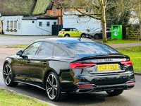 USED 2022 22 AUDI A5 2.0 TFSI 45 Black Edition Sportback 5dr Petrol S Tronic quattro Euro 6 (s/s) (265 ps) +C&S SOUND+B&O+FASH+CAMERA