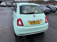 USED 2018 18 FIAT 500 1.2 Petrol, Lounge Edition, Hatchback, 3 Door, Manual, Euro 6. FULL 12 MONTH MOT WITH EVERY CAR