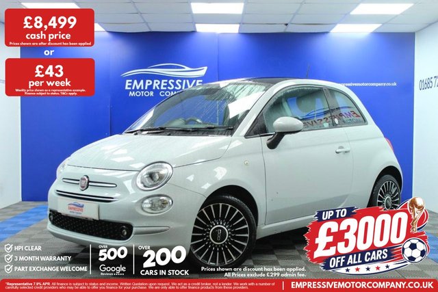 View our Fiat 500 1.0 MHEV Launch Edition Hatchback 3dr Petrol Manual Euro 6 (s/s) (70 bhp)