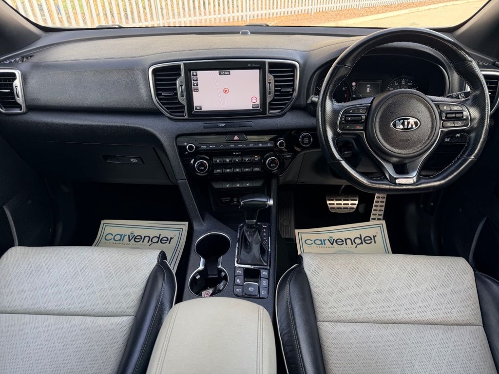 USED 2017 17 KIA SPORTAGE 1.6 T-GDi GT-Line S SUV 5dr Petrol DCT AWD Euro 6 (174 bhp) 7 Services|Roof|Camera|SatNav|R.F Sensors|Apple CarPlay/Android Auto|