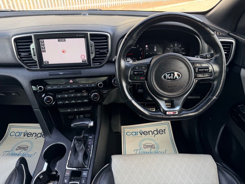 USED 2017 17 KIA SPORTAGE 1.6 T-GDi GT-Line S SUV 5dr Petrol DCT AWD Euro 6 (174 bhp) 7 Services|Roof|Camera|SatNav|R.F Sensors|Apple CarPlay/Android Auto|
