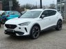 USED 2022 71 CUPRA FORMENTOR 1.4 eHybrid 12.8kWh V2 SUV 5dr Petrol Plug-in Hybrid DSG Euro 6 (s/s) (204 ps) Finished in WHITE with FULL BLACK LEATHER Trim, The Formentor is the most popular model in Cupra's line up by quite some margin, and for good reason. Sharp looks and pleasant handling in a practical compact SUV. Features include Heated Leather Electric Memory Seats, Heated Steering Wheel, Auto parking Assist, Sat Nav, Virtual Dash, 19" Alloys, Rear Camera, Wireless Phone Charging, Apple Play, and more. DEALER SERVICED AT 10382 miles, 53771 miles, 63058 miles and on arrival at 73398 miles.