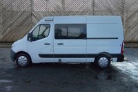 USED 2019 68 VAUXHALL MOVANO L2 H2 Crew Van with Integrated Mess Unit With Air Conditioning Cdti 130 PS. FREE 3 YEAR WARRANTY COVER ON THIS VAN  A supremely versatile and well-equipped vehicle, perfectly configured for teams requiring both substantial cargo capacity and on-the-go amenity space.  This example is in great condition and boasts a comprehensive specification for comfort and functionality. It features a robust CDTi 130 PS engine, paired with essential travel comforts including Air Conditioning and Cruise Control. Practical additions like Front Fog Lights and a Speed Limiter enhance safety and control in all conditions.  The unique interior offers flexible seating for seven crew members. The integrated mess unit, complete with a fitted Table and Microwave, provides a dedicated space for breaks and planning. Rear Heating ensures comfort throughout the cabin.  This well-maintained van has had just one owner from new. Its history is supported by three services recorded on the printout, and it comes with both sets of keys.  An outstanding, ready-to-work proposition combining space, specification, and proven history.  Discover this exceptional and highly practical Movano today.  
