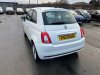 USED 2017 17 FIAT 500 1.2 Petrol, Lounge Edition, Hatchback, 3 Door, Manual, Euro 6. FULL 12 MONTH MOT WITH EVERY CAR