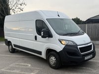USED 2023 23 PEUGEOT BOXER 2.2 BlueHDi 335 Professional Premium + Panel Van 5dr Diesel Manual L3 H2 Euro 6 (s/s) (140 ps) This 2023 Peugeot Boxer 2.2 BlueHDi 335 Professional Premium + L3 H2 Euro 6 (s/s) 5dr is a superb example of a modern commercial vehicle.  Powered by an efficient 2.2 litre BlueHDi diesel engine, this Euro 6 compliant model offers a robust and reliable performance for any professional need.  The Professional Premium + trim level ensures you benefit from a well equipped cabin designed for comfort and practicality during long working days.
