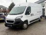 USED 2023 23 PEUGEOT BOXER 2.2 BlueHDi 335 Professional Premium + Panel Van 5dr Diesel Manual L3 H2 Euro 6 (s/s) (140 ps) Finished in ICE WHITE with PLY LINED BACK. Features include Sat Nav, DAB Radio, Apple Play, Park Sensors, Cruise Control, Ply Lined, Air Con, B/Tooth and more. Serviced at 31500 miles, 55559 miles and on arrival at 74553 miles.