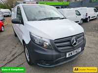 USED 2021 71 MERCEDES-BENZ VITO White 2.0 116 CDI Progressive Euro 6 , 64,450 miles, Automatic, Bluetooth, Sat nav, Cruise, rear sensors, reverse camera. Final price plus VAT @ 20%! This 2021 Mercedes-Benz Vito 116 CDI Progressive offers exceptional provenance, boasting a full service history with its last service completed on 03 July 2025 at 59,937 miles, and it has had only one owner from new. This L3 Euro 6 compliant, rear-wheel drive model features a powerful 2.0 litre diesel engine producing 161 bhp, paired with a smooth G-Tronic automatic transmission. The Progressive trim level ensures a comfortable and connected driving experience, enhanced by the Audio 30 system wh