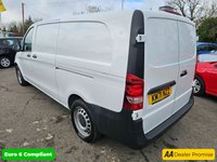 USED 2021 71 MERCEDES-BENZ VITO White 2.0 116 CDI Progressive Euro 6 , 64,450 miles, Automatic, Bluetooth, Sat nav, Cruise, rear sensors, reverse camera. Final price plus VAT @ 20%! This 2021 Mercedes-Benz Vito 116 CDI Progressive offers exceptional provenance, boasting a full service history with its last service completed on 03 July 2025 at 59,937 miles, and it has had only one owner from new. This L3 Euro 6 compliant, rear-wheel drive model features a powerful 2.0 litre diesel engine producing 161 bhp, paired with a smooth G-Tronic automatic transmission. The Progressive trim level ensures a comfortable and connected driving experience, enhanced by the Audio 30 system wh