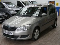USED 2011 61 SKODA ROOMSTER 1.6 TDI SE Plus MPV 5dr Diesel Manual Euro 5 (105 ps) PANORAMIC SUNROOF RADIO CD PARKING SENSORS 3 OWNERS 12 SERVICES TO 89K MILES