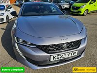 USED 2023 23 PEUGEOT 508 SW Grey 1.2 PureTech GT Euro 6 estate, 39,000 miles, ULEZ compliant, Automatic, CarPlay/Android Auto, 18in Alloys, Bluetooth, DAB, F&R sensors. This 2023 Peugeot 508 SW GT is a superb example, having been owned by only one person since new. This stylish estate car features a 1.2 litre petrol engine and meets Euro 6 emissions standards. It comes with a 3 month warranty for your peace of mind, and a full 12 months MOT will be provided upon purchase. Inside, you'll find the innovative Peugeot i-Cockpit with a head up display, and the convenience of a Bluetooth telephone facility. Safety is enhanced with the Safety Plus Pack, including Blin