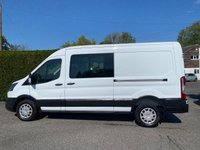 USED 2024 24 FORD TRANSIT  350 TREND L3 H2 DOUBLE CAB CREW VAN 6 SEATER 2.0 ECOBLUE 130PS High Specification Trend 6 Seat Double Cab Crew Van With A Host Of Standard Features Including Air Con, 12" Media Screen, Apple Car Play & Android Auto, Front  & Rear Parking Sensors, Keyless Start & Much More!