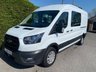 USED 2024 24 FORD TRANSIT  350 TREND L3 H2 DOUBLE CAB CREW VAN 6 SEATER 2.0 ECOBLUE 130PS High Specification Trend 6 Seat Double Cab Crew Van With A Host Of Standard Features Including Air Con, 12" Media Screen, Apple Car Play & Android Auto, Front  & Rear Parking Sensors, Keyless Start & Much More!