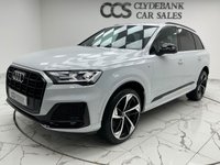 USED 2022 72 AUDI Q7 3.0 TFSI V6 55 Black Edition SUV 5dr Petrol Tiptronic quattro Euro 6 (s/s) (340 ps) Finished In Audis Glacier White, This Q7 Comes With 7 Seats, 360 Degree Surround Camera, Audi Virtual Cockpit, Audi Embossed Leather Stitching, Privacy Glass, 22&rdquo; Alloy Wheels, Electric Tailgate, Audi Embossed Leather Stitching, 2 Keys, Front And Rear Parking Sensors, Heated And Adjustable Seats, Service History, 12 Months MOT 3 Months Warranty. Finance And Extended Warranty Available.