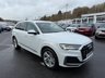 USED 2022 71 AUDI Q7 3.0 TDI V6 50 S line SUV Diesel Tiptronic quattro Euro 6 (s/s) (286 ps) Glacier White Metallic with Black leather, 7 seats, one owner with low miles