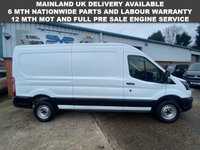 USED 2022 22 FORD TRANSIT 2.0 T350 EURO 6 L3 H2 LWB MED ROOF 79K MILES PARK ASSIST 6 MNTH WARRANTY, FULL MOT, JUST SERVICED