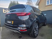 USED 2019 69 KIA SPORTAGE 1.6 T-GDi 4 SUV 5dr Petrol DCT AWD Euro 6 (s/s) (174 bhp) Dual zone climate control A/C, Full black leather interior, Panoramic Sunroof, Satellite navigation, Cruise control, Bluetooth connectivity for calls and music, Voice control, USB input, Heated front and rear seats, Heated steering wheel, JBL Sound System, Lane assist, keyless drive, Auto wipers, Different drive modes, Power folding wingmirrors, DAB radio, LED daytime running lights, 360 parking camera, Front & Rear parking sensors, Apple Carplay, Android Auto