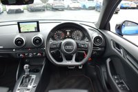 USED 2017 67 AUDI S3 2.0 TFSI Black Edition Sportback 5dr Petrol S Tronic quattro Euro 6 (s/s) (310 ps) ARA BUE / FULL AUDI HISTORY
